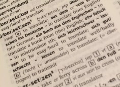 Image of German dictionary definition of translation