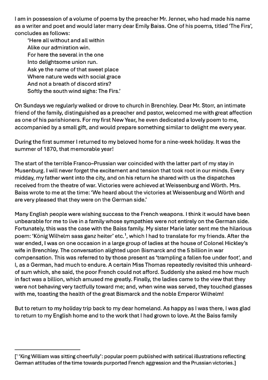 Memoir of German governess, Anna Mues, p.6